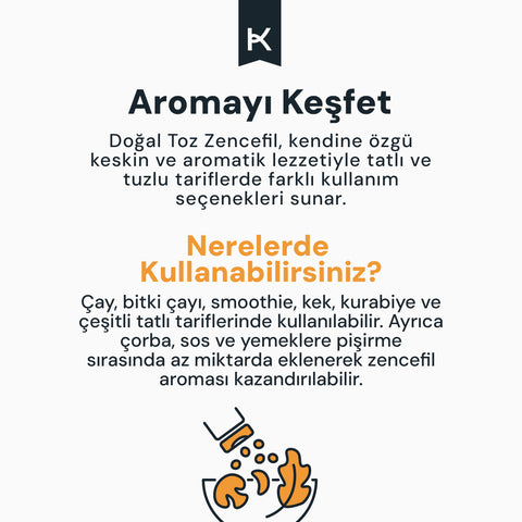 Doğal Toz Zencefil 40 Gr