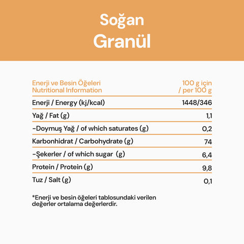 Doğal Soğan Granül 45 Gr