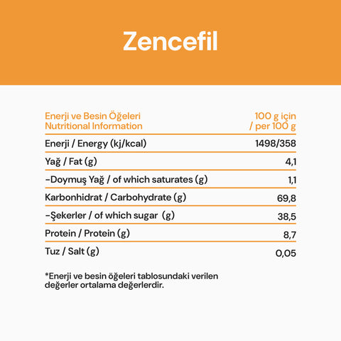 Doğal Toz Zencefil 40 Gr